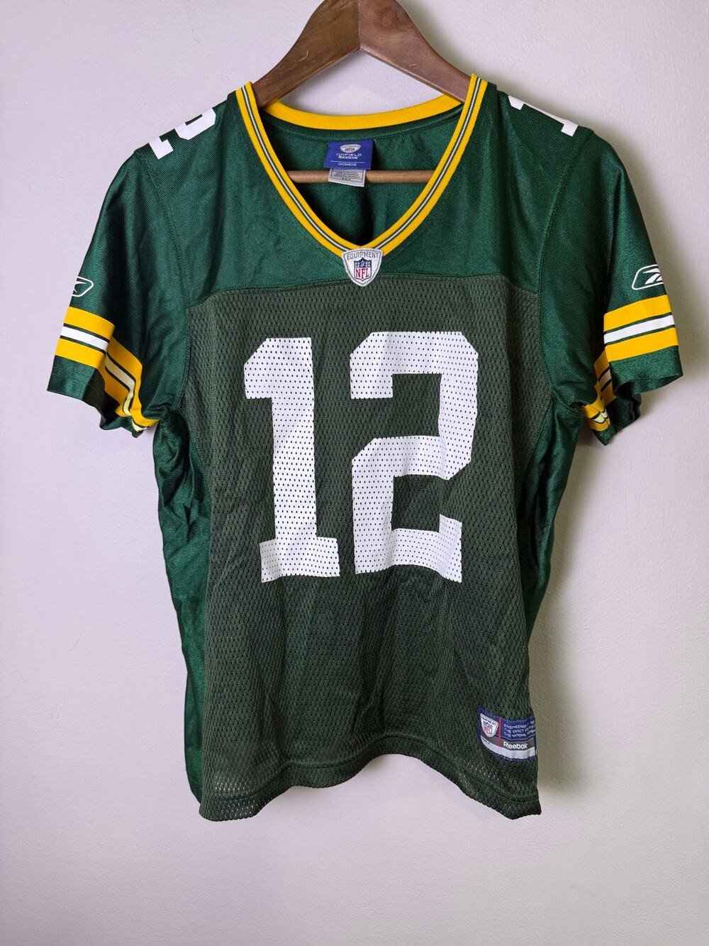 Reebok Green Bay Packers Aaron Rodgers #12 Jersey Women’s M NFL On Field